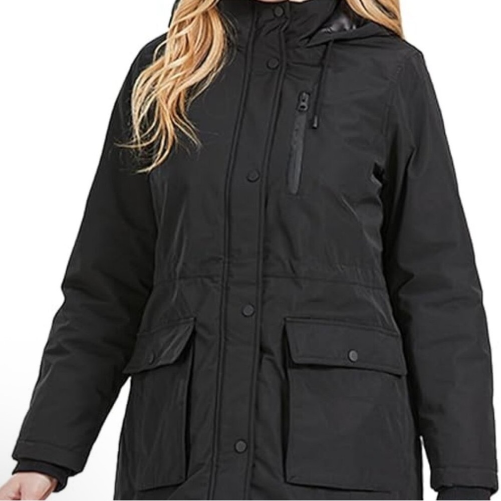 Women's Black Parka Coat
